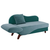 Homelegance By Top-Line Verbena Two-Tone Dark & Light Functional Chaise With 1 Pillow Green Polyester
