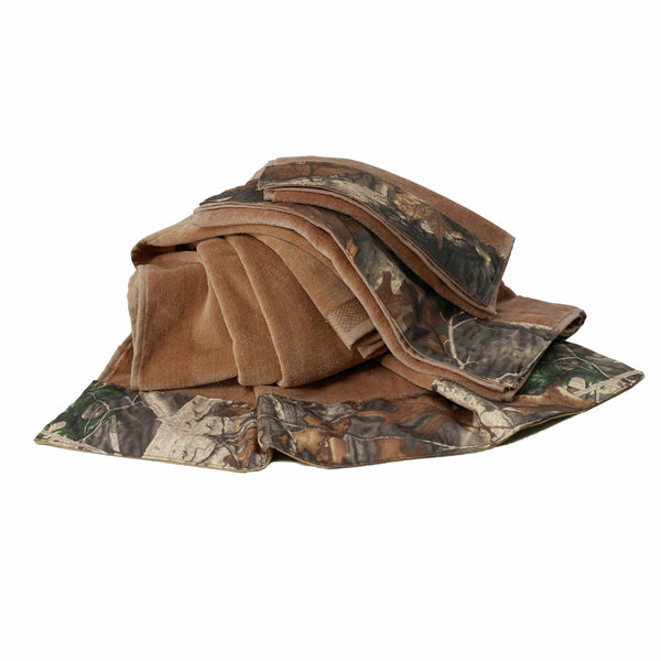 Hiend Accents Camo Fingertip Towel – Luxuriously Soft Cotton With Stylish Oak Camouflage For Your Hunting Decor Brown 95% Cotton,5% Polyester Tc1001ft-01-mc