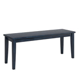 Homelegance By Top-Line Lorren Wood Dining Bench Blue Rubberwood