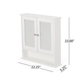 Christopher Knight Home® - Noble House - Haswell Modern 2 Door Medicine Cabinet with Mirrors