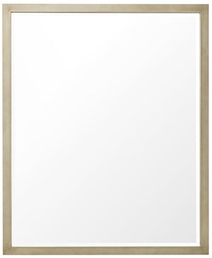 Hooker Furniture Melange Hair-On-Hide Rectangular Mirror With Satin Brass Trim, Beveled Glass For Entryway Drama 628-50748-15