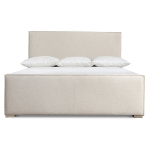 Bernhardt Bernhardt Tribeca Panel Bed Upholstered California King With Double-Welt Flange, Aurum Oak Feet K1997