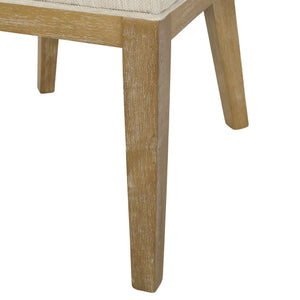 English Elm Dining Chair Set of 2 Solid Wood Textured Fabric Upholstered Farmhouse Modern Style 69408.00FBGE