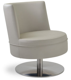 Soho Concept Hilton Lounge Swivel Chairs With Soft Leatherette Upholstery & 2-year Guarantee, Light Grey Finish Ppm Bone  Soho-concept-dining-chair-13180
