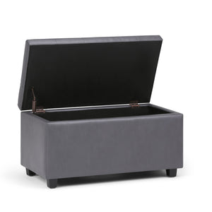 English Elm Cosmopolitan Storage Ottoman In Stone Grey - Stylish, Versatile Seating & Hidden Storage Solution B136P159772