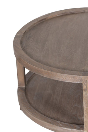 Porter Designs Porter Lowell Solid White Oak Coffee Table With Extra Storage Shelves For Versatile Home Décor Brown Wood 05-108-03-1920