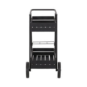 English Elm Christopher Knight Home® - REX Industrial Black Iron Bar Cart with Wheels, Wine Bottle Holders & Matte Powder-Coated Frame 71521.00BLK