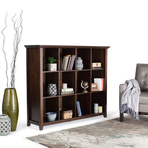 English Elm Acadian 12-Cube Storage Unit – Handcrafted Solid Wood In Brunette Brown For Stylish Organization B136P159412