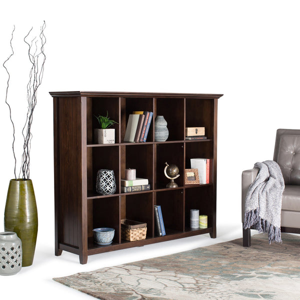English Elm Acadian 12-Cube Storage Unit – Handcrafted Solid Wood In Brunette Brown For Stylish Organization B136P159412