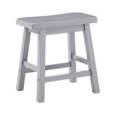 Homelegance By Top-Line Barrett Saddle Seat 18-inch Backless Stools (Set of 2) Grey Rubberwood