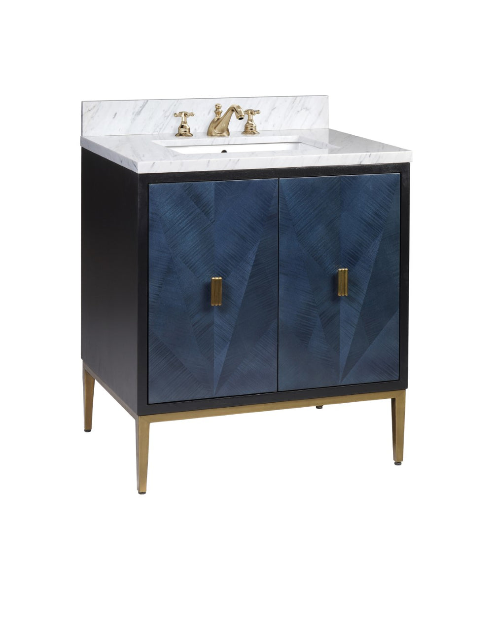 Kallista 30" Blue Vanity with Rectangular Undermount Sink
