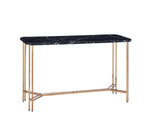 English Elm Steve Silver - Daxton - Faux Marble Top Sofa Table - Black