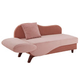 Homelegance By Top-Line Verbena Two-Tone Dark & Light Functional Chaise With 1 Pillow Pink Polyester