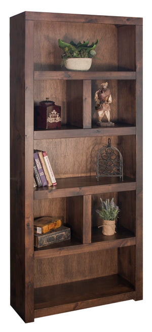 Legends Furniture Bridgevine Home Sausalito 79 Inch High Bookcase, No Assembly Required, Whiskey Finish Whiskey, Brown Knotty Alder Solids And Veneers Sl6930.Wky