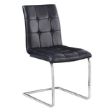 Steve Silver Escondido Black Leatherette Side Chair, Set of 2 ED480SK