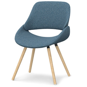 English Elm Malden Bentwood Dining Chair - Denim Blue Comfort With Light Brown Legs For Modern Spaces B136P158895