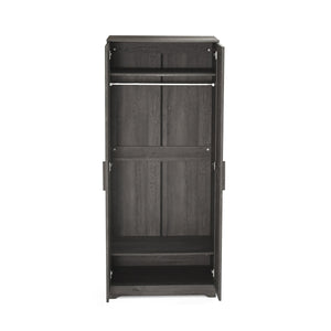 English Elm Christopher Knight Home® - DELANEY Rustic 2-Door Wardrobe Grey with Faux Wood Finish, 75" Tall Armoire for Organized Storage 71142.00