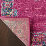 Nourison Passion PSN03 Machine Made Power-loomed Ornamental Border Indoor Only Bohemian Vintage Rug Fuchsia, Pink 100% Polypropylene 99446456045