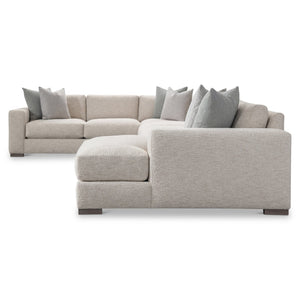 Bernhardt Bernhardt Drew Tailored Fabric Sectional with Wooden Legs for Spacious Living Rooms K2331