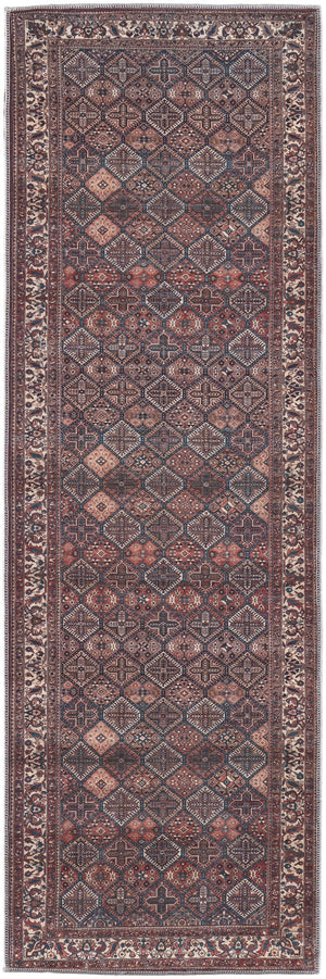 Feizy Rugs Rawlins Vintage-inspired Machine Made Polyester Oriental Rug - Antique Design For Modern Spaces Brown,Red,Ivory Polyester Rln39hkftanmlti7a