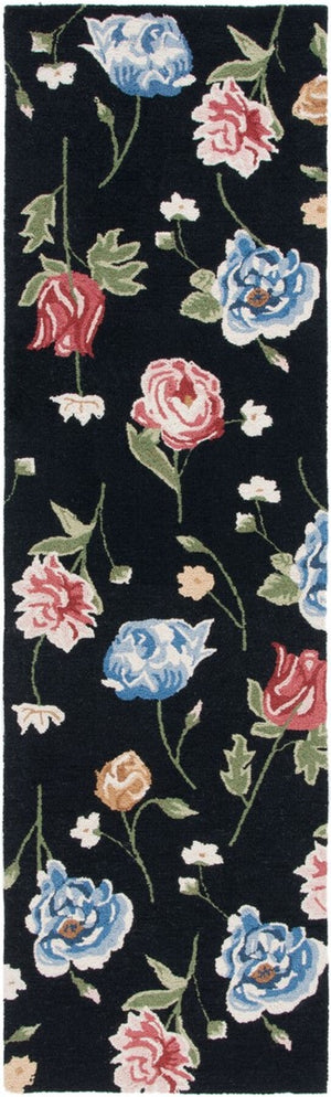 Safavieh Chelsea 220 Hand Tufted Floral Rug Black / Red HK220Z-8