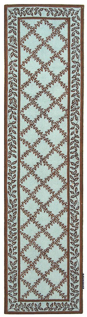 Safavieh Hk230 Hand Hooked  Rug Blue / Brown HK230J-24