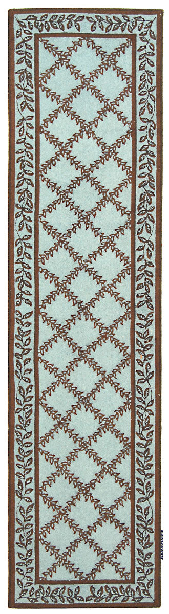 Safavieh Hk230 Hand Hooked  Rug Blue / Brown HK230J-24
