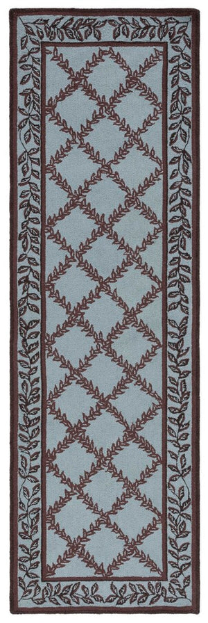 Safavieh Hk230 Hand Hooked  Rug Blue / Brown HK230J-24