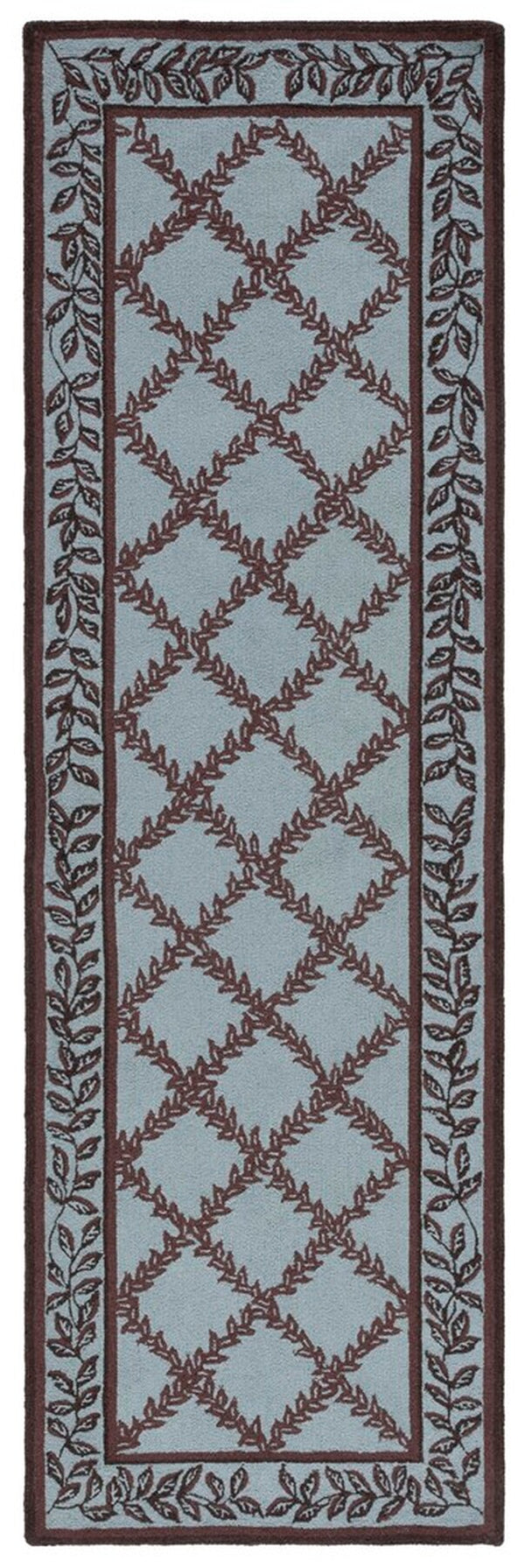 Safavieh Hk230 Hand Hooked  Rug Blue / Brown HK230J-24