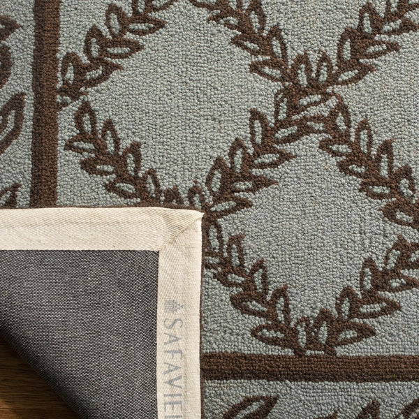 Safavieh Hk230 Hand Hooked  Rug Blue / Brown HK230J-24