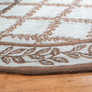 Safavieh Hk230 Hand Hooked  Rug Blue / Brown HK230J-24