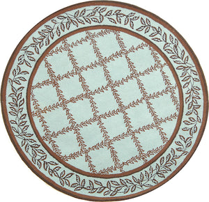 Safavieh Hk230 Hand Hooked  Rug Blue / Brown HK230J-24
