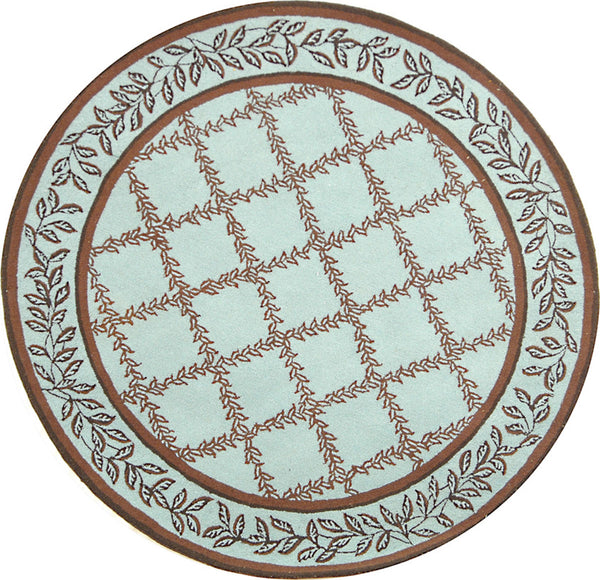 Safavieh Hk230 Hand Hooked  Rug Blue / Brown HK230J-24