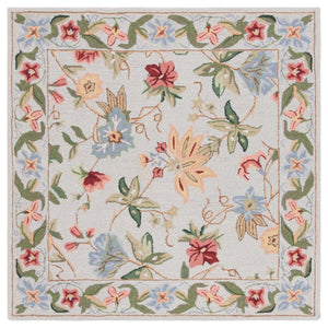 Safavieh Hk311 Hand Hooked  Rug Grey 7' x 7' Square