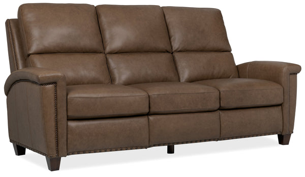 Hooker Furniture Julian Top Grain Leather Power Reclining Sofa with Zero Gravity and Nailhead Trim SS831-PHZ3-088