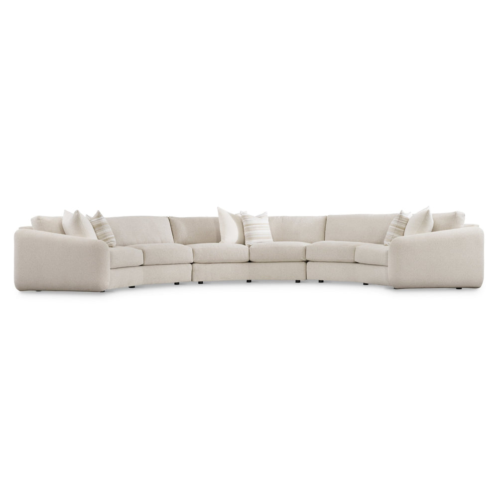 Bernhardt Bernhardt Crescent Soleil 3-Piece Fabric Sectional — Made-To-Order Midcentury Modern Lounge Sofa K2177