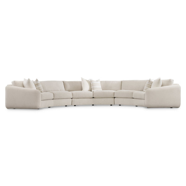 Bernhardt Bernhardt Crescent Soleil 3-Piece Fabric Sectional — Made-To-Order Midcentury Modern Lounge Sofa K2177