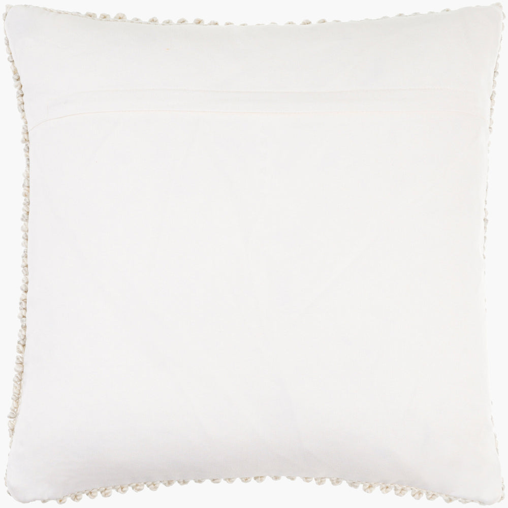 Surya Haruko 18" Outdoor-ready Accent Pillow - Cozy Cottage Style, Soft Touch & Easy Care For Year-round Use Ivory Polyester,Polyester Hko001-2222p