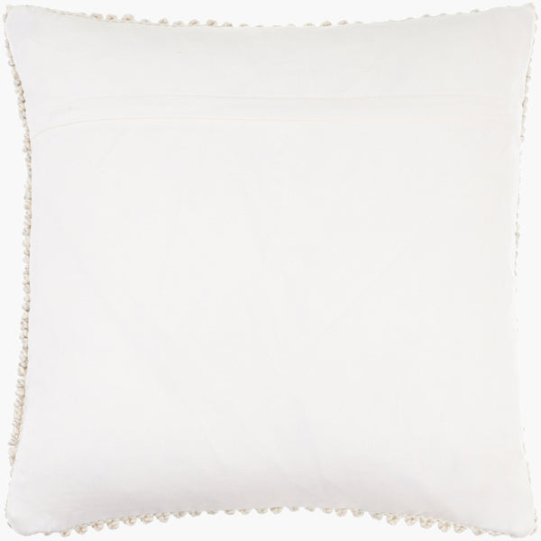 Surya Haruko 18" Outdoor-ready Accent Pillow - Cozy Cottage Style, Soft Touch & Easy Care For Year-round Use Ivory Polyester,Polyester Hko001-2222p