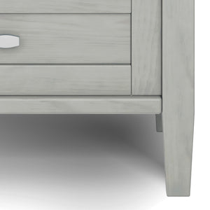 English Elm Warm Solid Wood 20-Inch Transitional End Table In Fog Grey – Stylish Storage For Any Room! B136P159705-GIGA