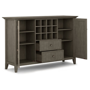 English Elm Bedford Sideboard Buffet With Wine Rack - Rustic Farmhouse Grey Storage For Dining & Living Spaces B136P158483