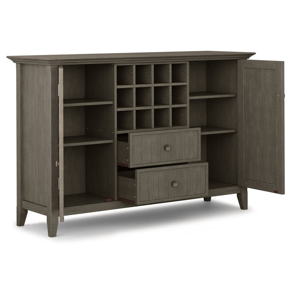 English Elm Bedford Sideboard Buffet With Wine Rack - Rustic Farmhouse Grey Storage For Dining & Living Spaces B136P158483