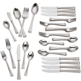 Gorham Column Frosted 45-Piece Flatware Set, 18/10 Stainless, Dishwasher Safe