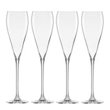 Tuscany Classics 4-Piece European Glass Sparkling Wine Glasses, Dishwasher Safe