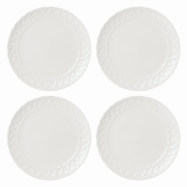 Lenox Wicker Creek Accent Plates, Set of 4 White, WHITE BONE CHINA 895307