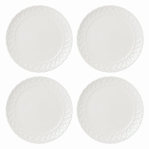 Lenox Wicker Creek Accent Plates, Set of 4 White, WHITE BONE CHINA 895307