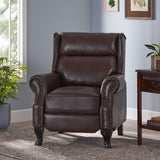 Christopher Knight Home® Noble House 35.43" Wide Faux Leather Manual Wing Chair Recliner