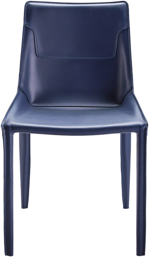 Hanks HKS-001 34"H x 23"W x 19"D, 34"H x 23"W x 19"D Dining Chair HKS-001  Upholstery: Navy; Base: Navy Surya