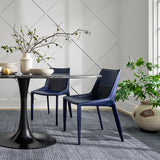 Hanks HKS-001 34"H x 23"W x 19"D, 34"H x 23"W x 19"D Dining Chair HKS-001  Upholstery: Navy; Base: Navy Surya