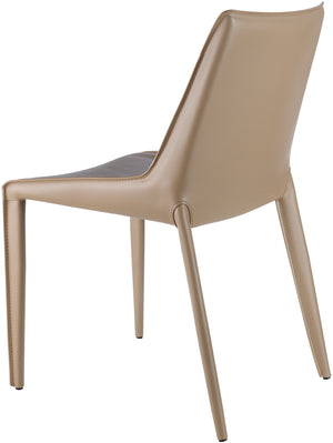 Hanks HKS-003 34"H x 23"W x 19"D, 34"H x 23"W x 19"D Dining Chair HKS-003  Upholstery: Light Brown; Base: Taupe Surya